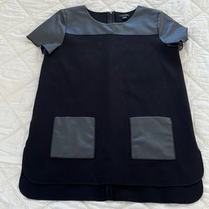 Ann Taylor Faux Leather Long Length Tee